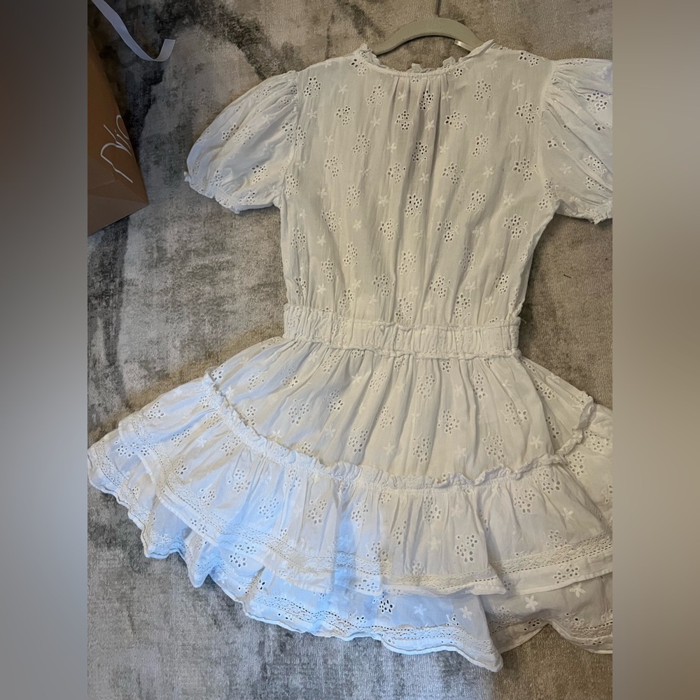 Mable White Eyelet Ruffle Mini Dress - Picture 6 of 7